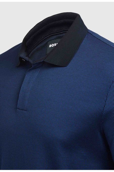 POLO DE PIQUÉ DE ALGODÓN CON RIBETES ESTAMPADOS DE CAMUFLAJE POLO REGULAR FIT HOMBRE