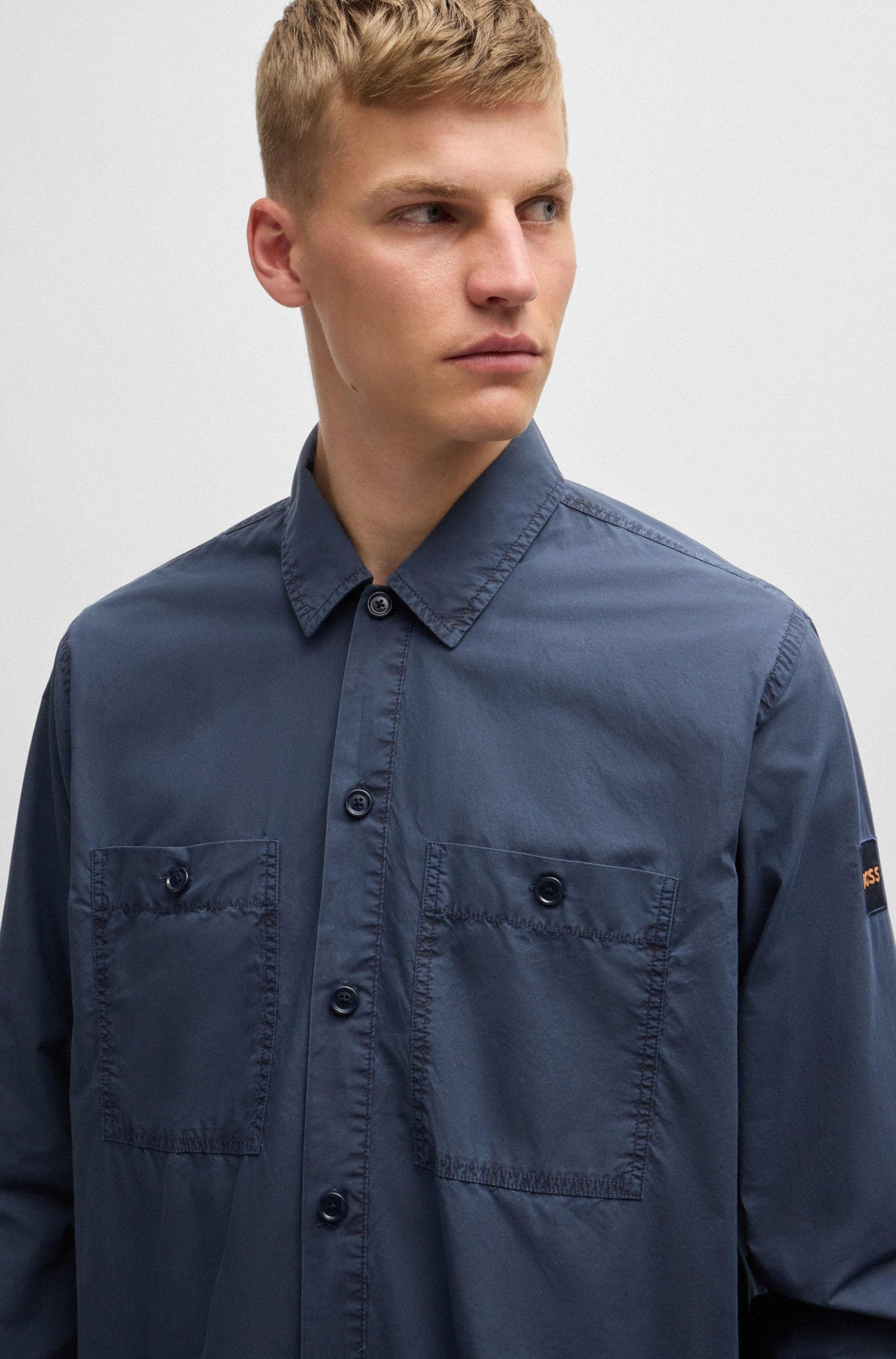 SOBRECAMISA OVERSIZE FIT DE POPELÍN DE ALGODÓN CAMISA OVERSIZE FIT HOMBRE