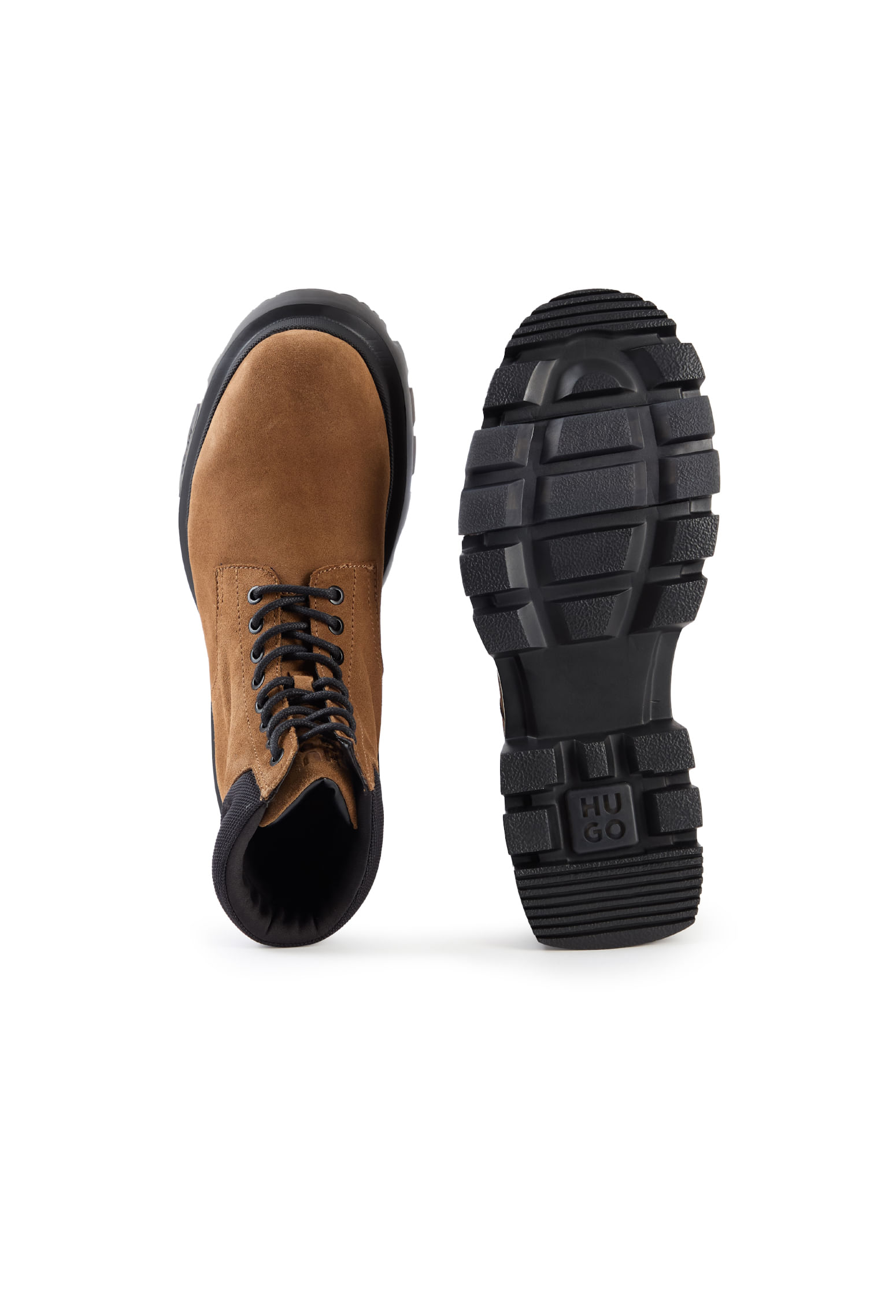 BOTINES DE PIEL CON LOGO GRABADO BOTAS HOMBRE