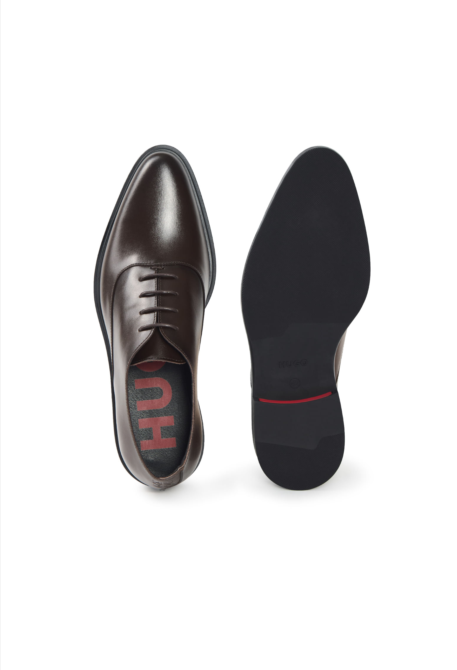 ZAPATOS DERBY DE PIEL CON LOGO GRABADO ZAPATOS BUSINESS HOMBRE