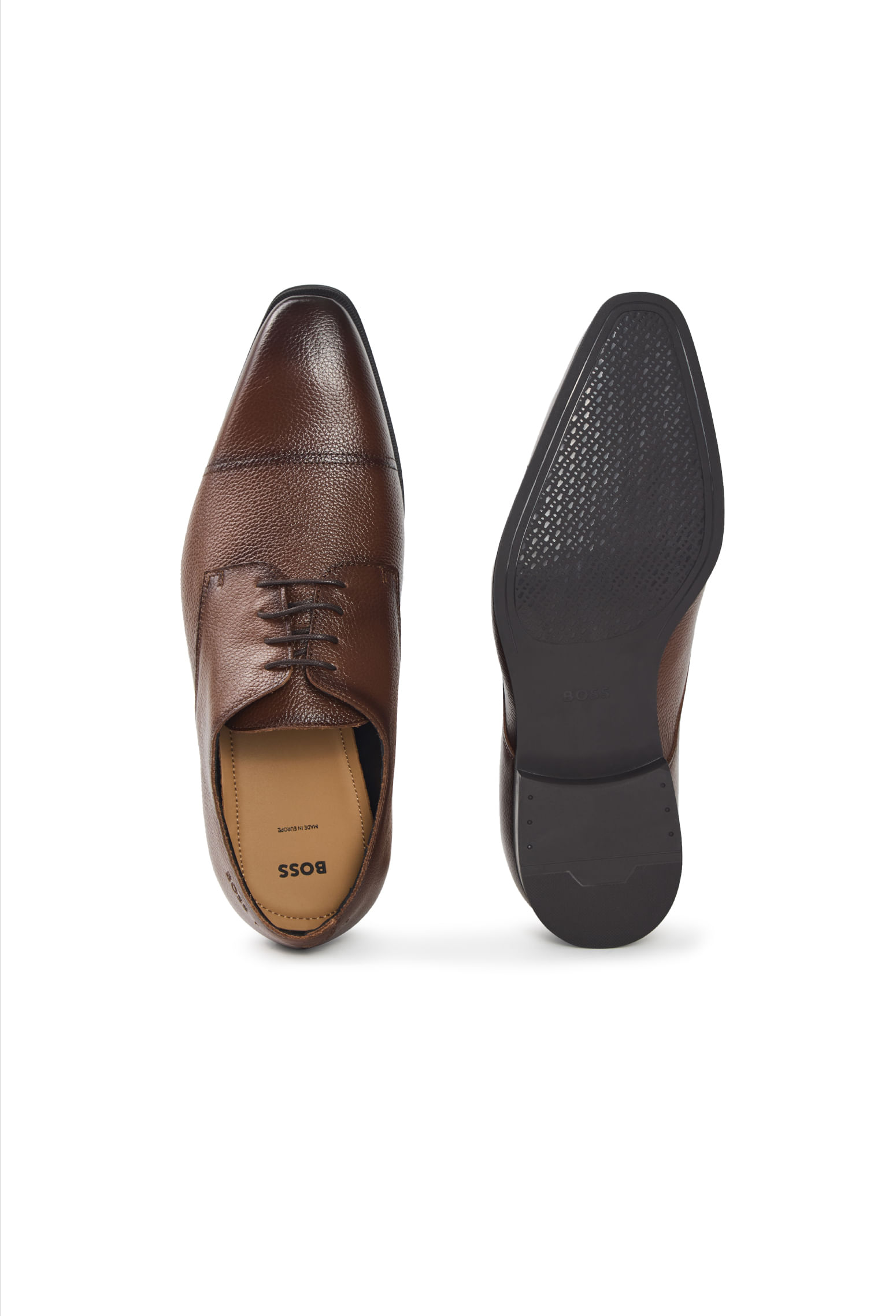 ZAPATOS DERBY DE PIEL CON LOGO GRABADO ZAPATOS BUSINESS HOMBRE